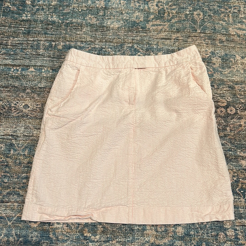 🔥 5 for $25 sale! Kenar Seersucker Mini Pink Skirt Size 4